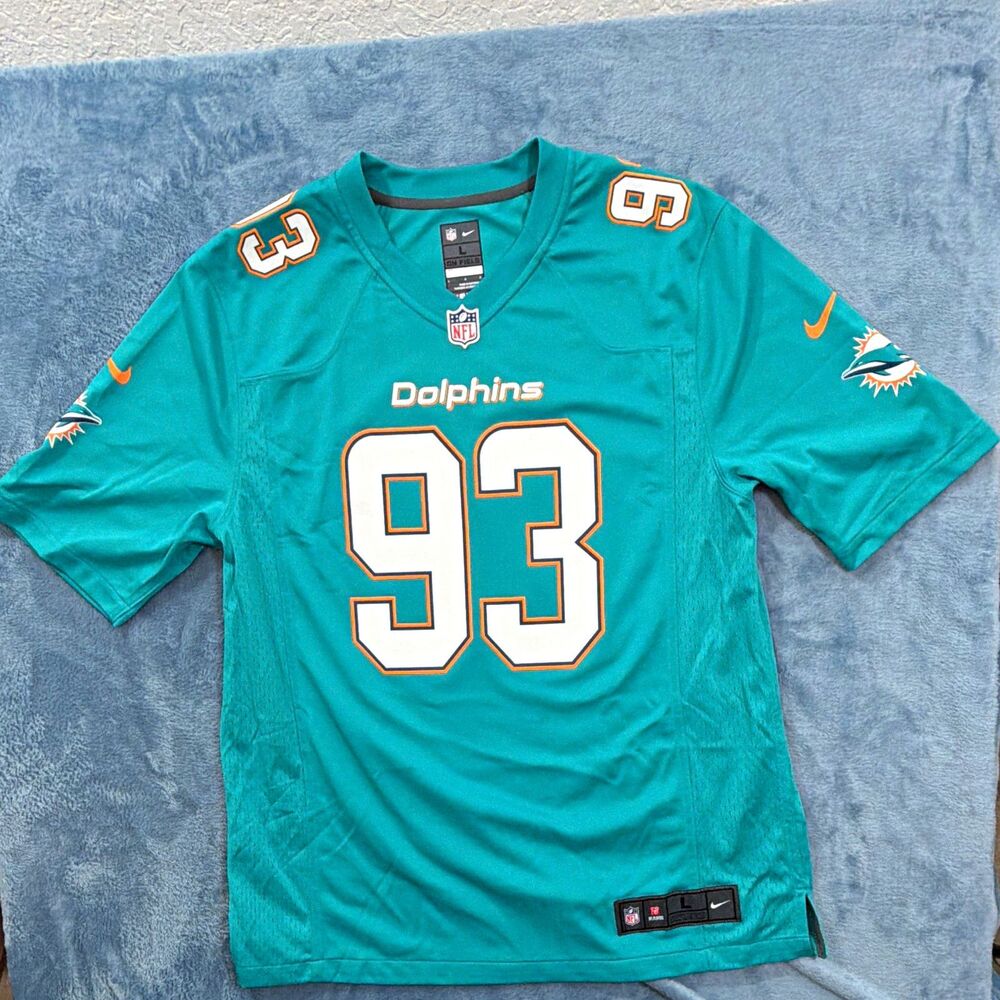 Nike Miami Dolphins Ndamukong Suh #93 Jersey Aqua Blue Men's Large NWOT NFL